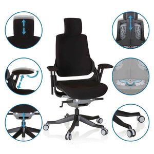 Biroja krēsls SPEKTRE BLACK OUTLET - Ergostock.lv