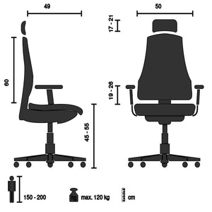 Biroja krēsls SPINIO ELITE - Ergostock.lv