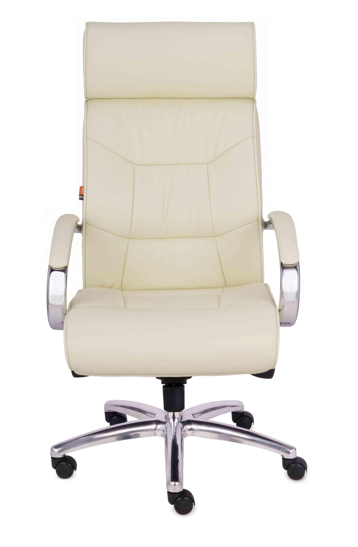 Biroja krēsls Supreme Chrome Leather – Bēša