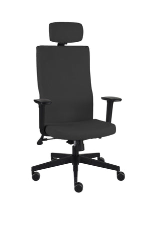 Biroja krēsls Team Plus HD Hygge Black | Chrome-Ergostock