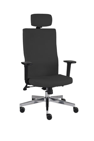 Biroja krēsls Team Plus HD Hygge Black | Chrome-Ergostock