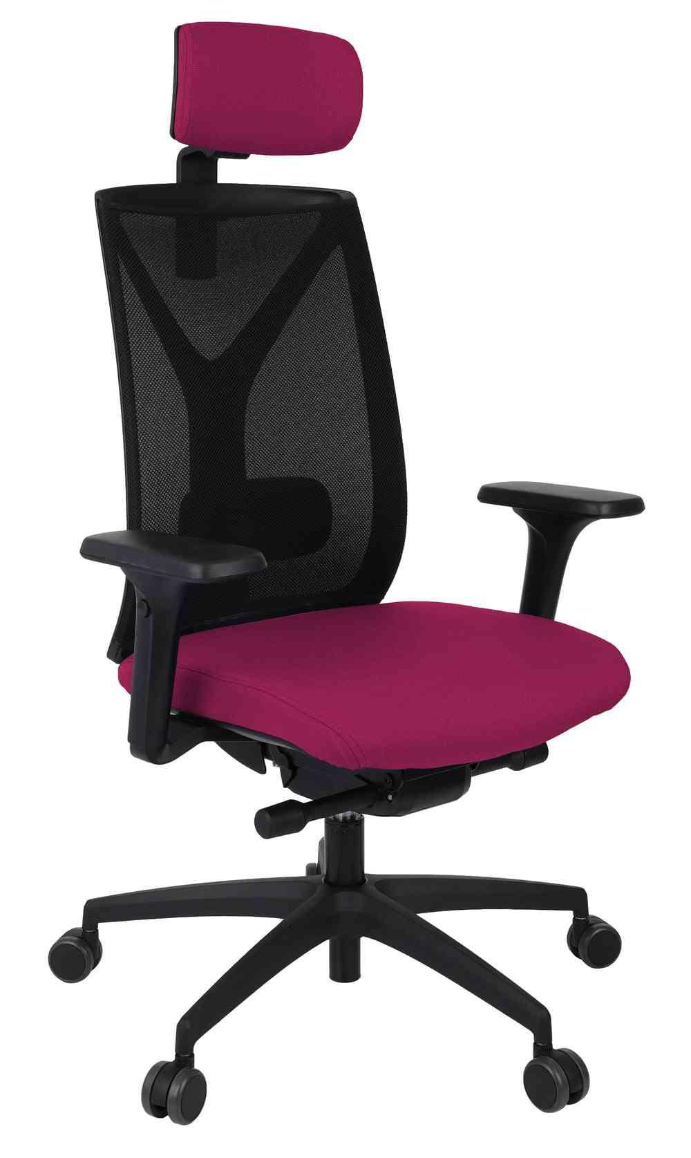 Biroja krēsls Valio BS HD Black Note – Rozā n12