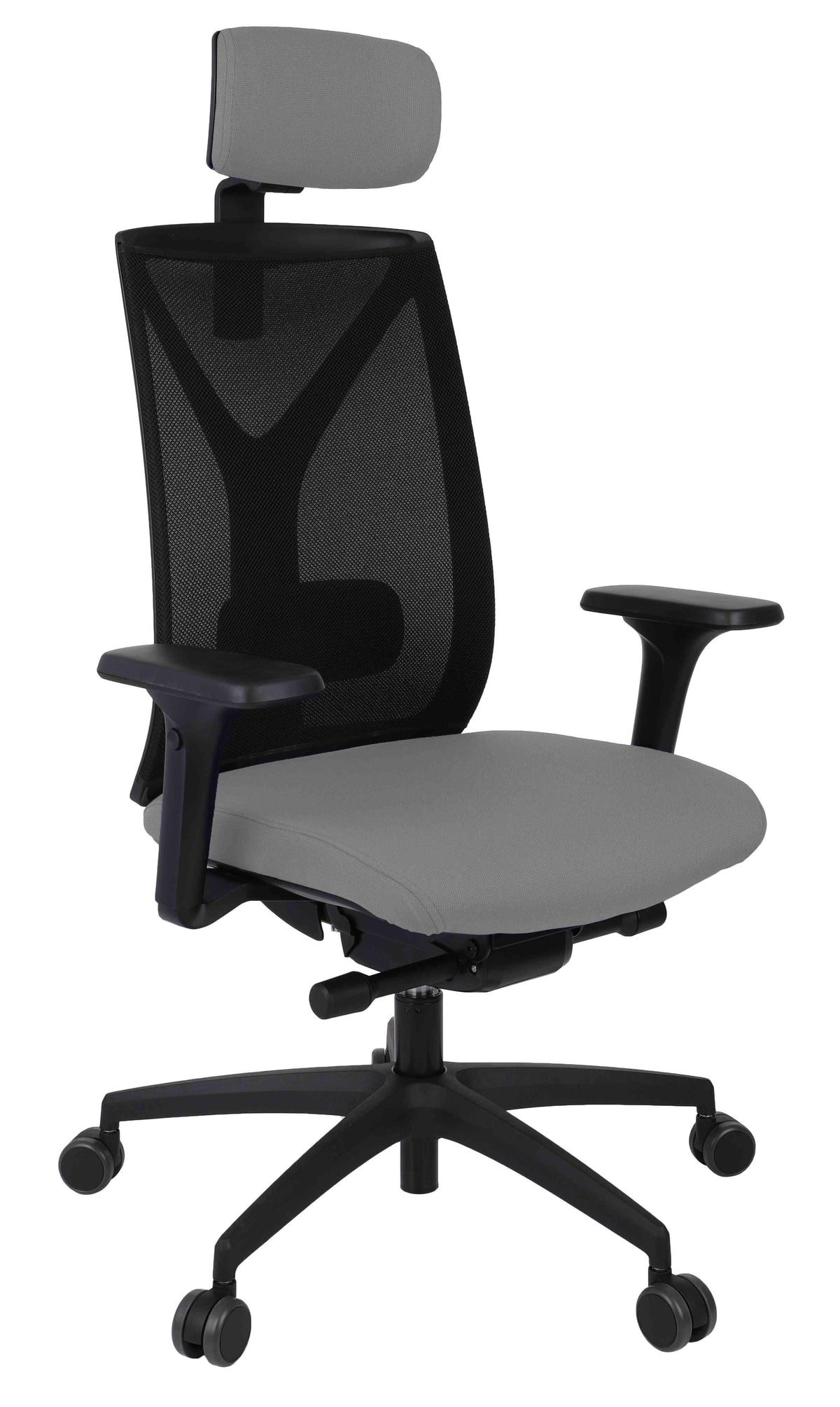 Biroja krēsls Valio BS HD Black Note – Pelēka n05