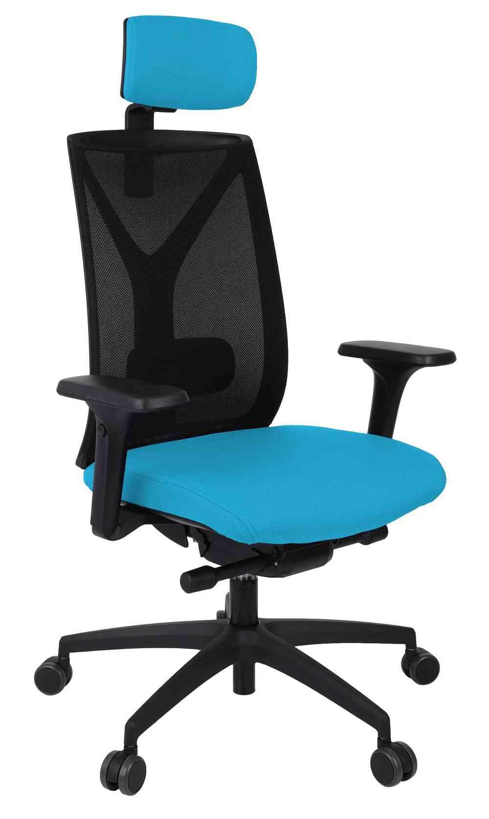 Biroja krēsls Valio BS HD Black Note – Gaiši zila n10