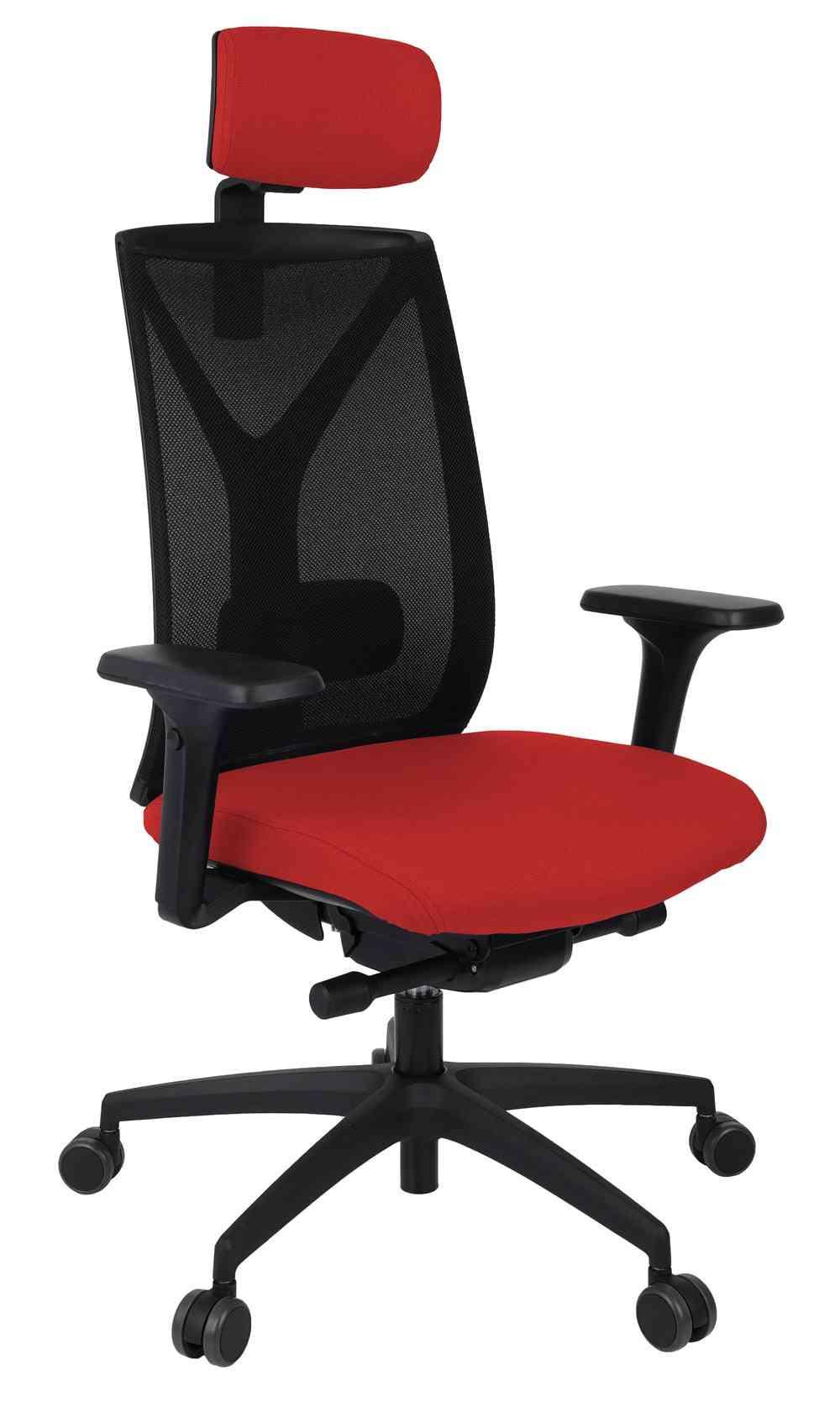 Biroja krēsls Valio BS HD Black Note – Sarkana n02