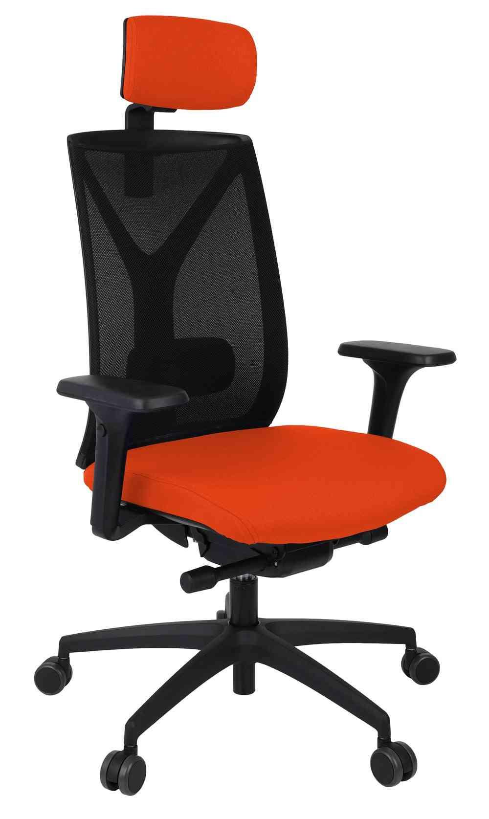 Biroja krēsls Valio BS HD Black Note – Oranža n11