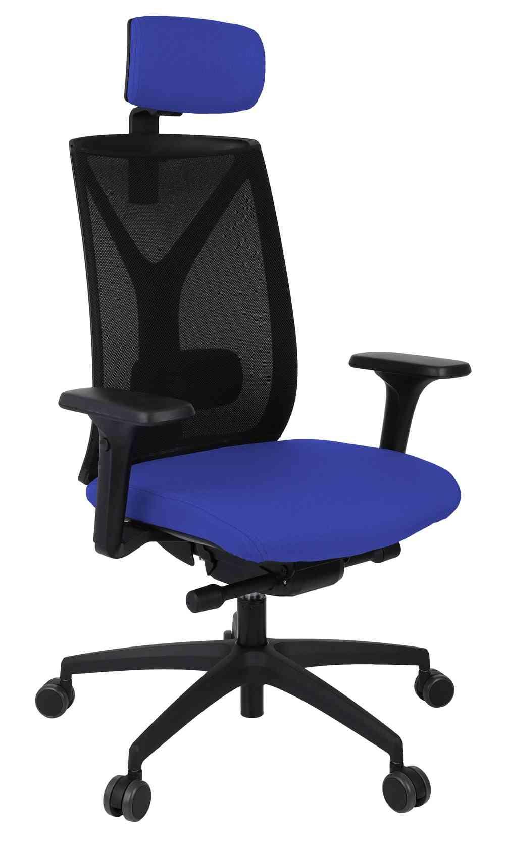 Biroja krēsls Valio BS HD Black Note – Zila n03