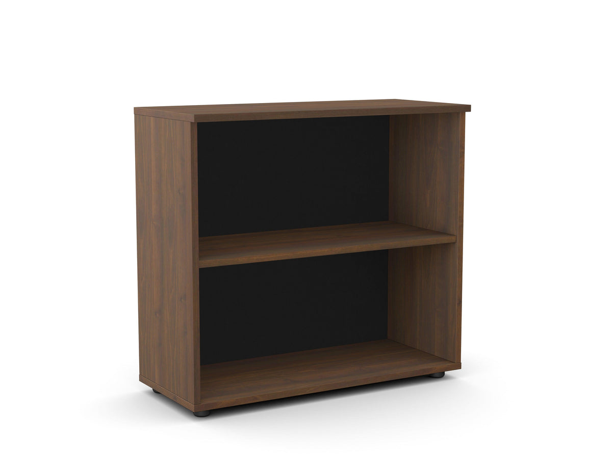 Biroja plaukts Flexx, 2 plaukti, 740 x 800 x 355 mm – Riekstkoka / Plastmasas kājiņas