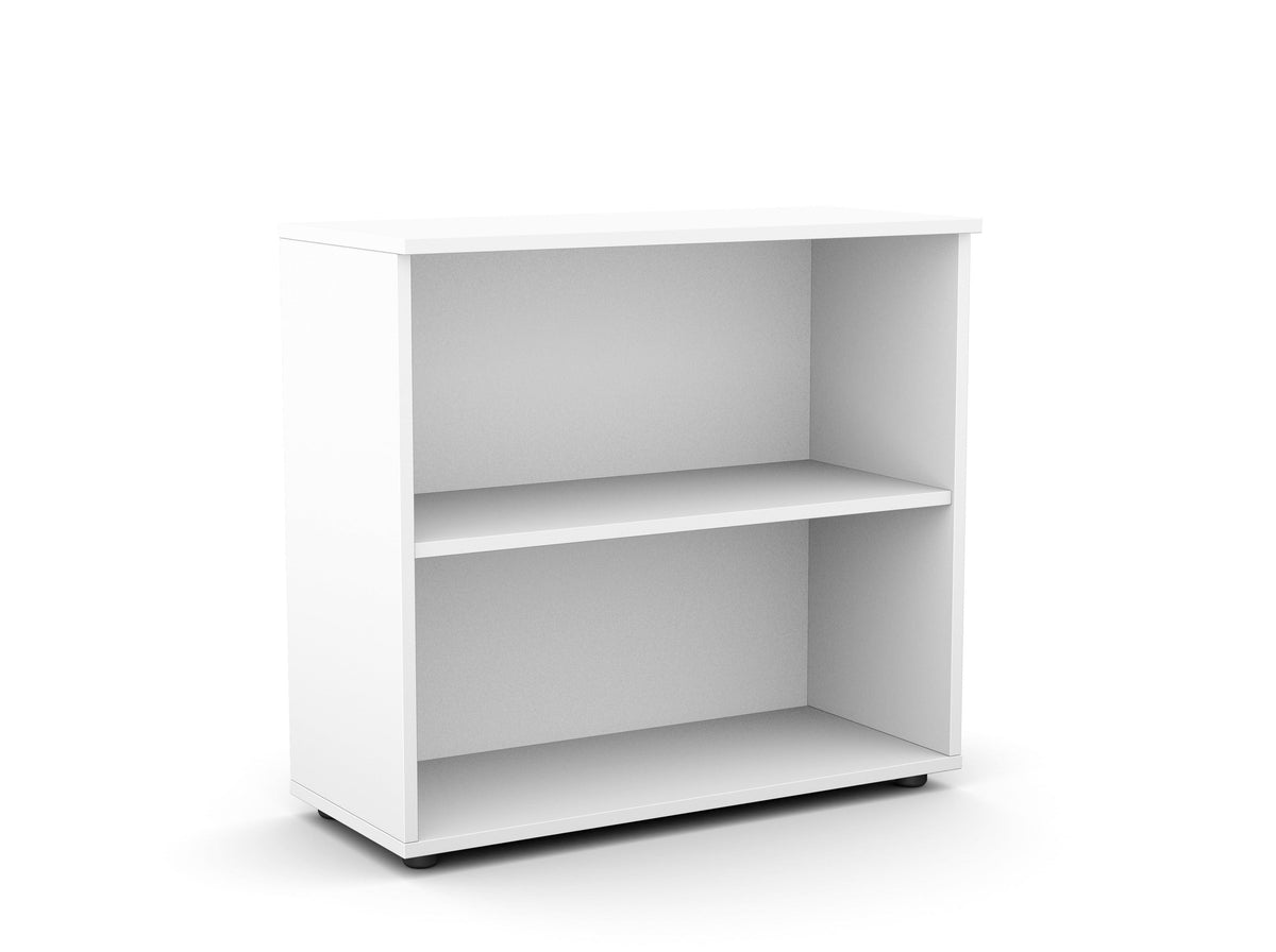 Biroja plaukts Flexx, 2 plaukti, 740 x 800 x 355 mm – Balta / Plastmasas kājiņas