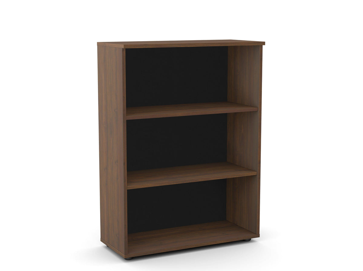 Biroja plaukts Flexx, 3 plaukti, 1090 x 800 x 355 mm – Riekstkoka / Plastmasas kājiņas