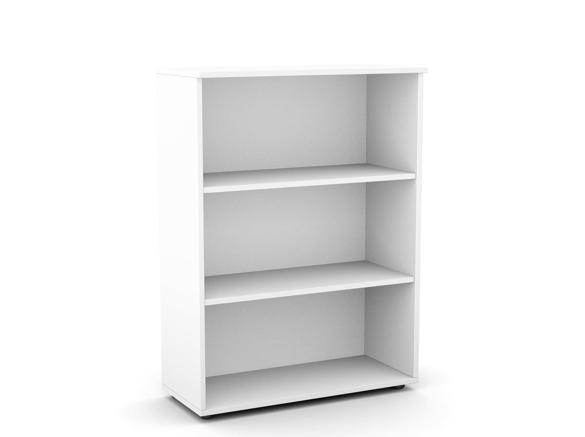 Biroja plaukts Flexx, 3 plaukti, 1090 x 800 x 355 mm – Balta / Plastmasas kājiņas