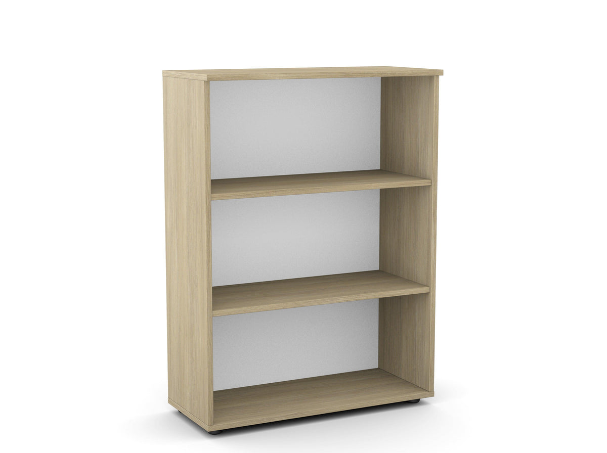 Biroja plaukts Flexx, 3 plaukti, 1090 x 800 x 355 mm – Amber Oak / Plastmasas kājiņas