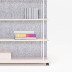 TANCA Classic biroja plaukts ar vairākām plauktu sekcijām, piemērots dokumentu, mapju un grāmatu glabāšanai modernā darba vidē.