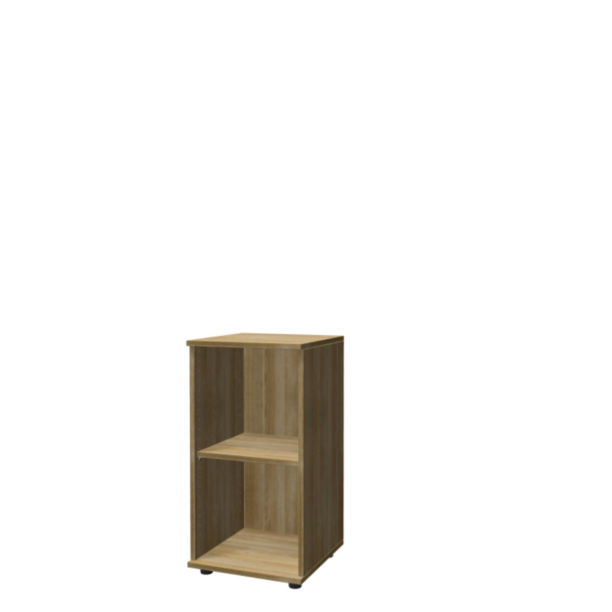 Biroja plaukts THEO, ar 2 atvērtiem plauktiem, 745 x 400 x 375 mm – American Oak