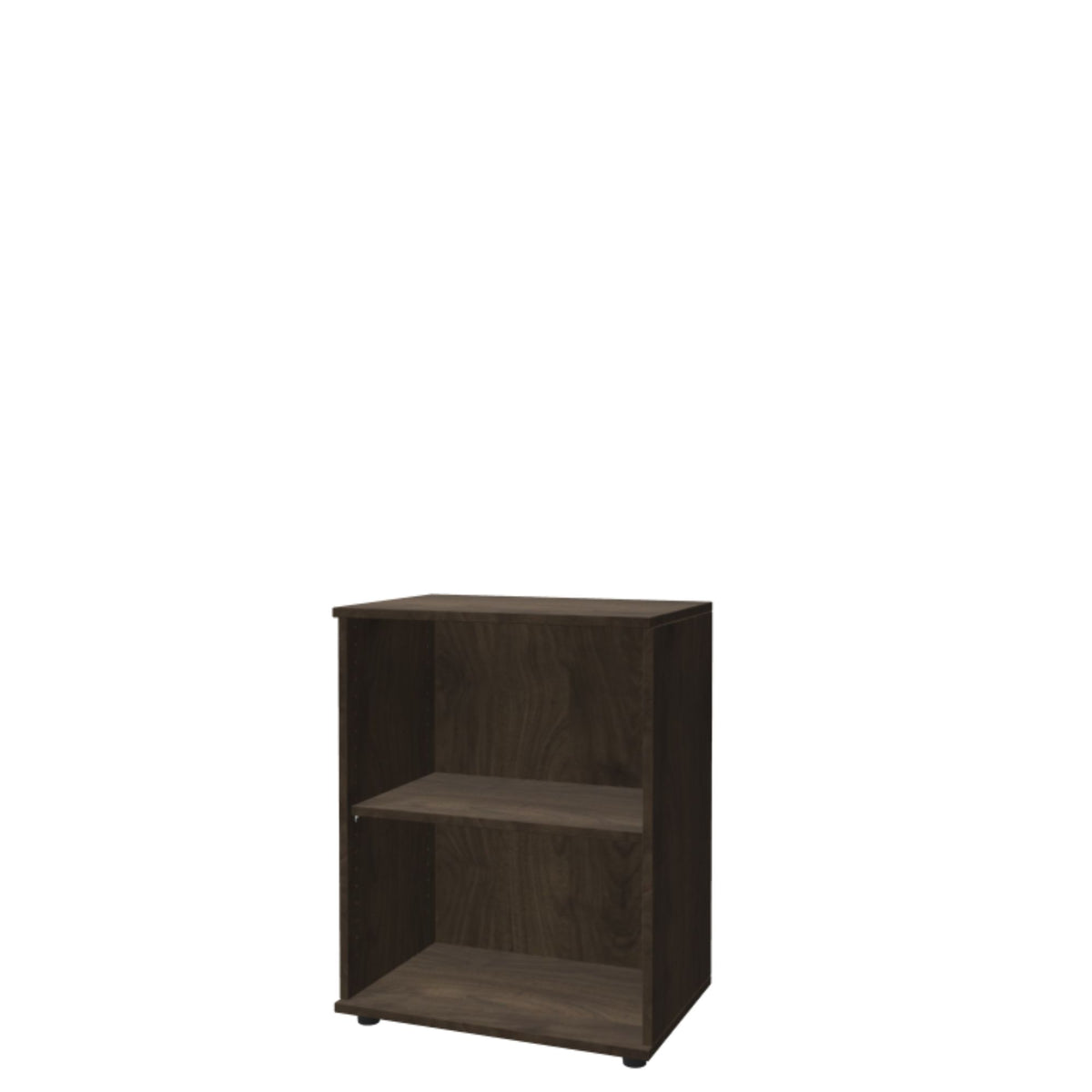 Biroja plaukts THEO, ar 2 atvērtiem plauktiem, 745 x 600 x 375 mm – Riekstkoka