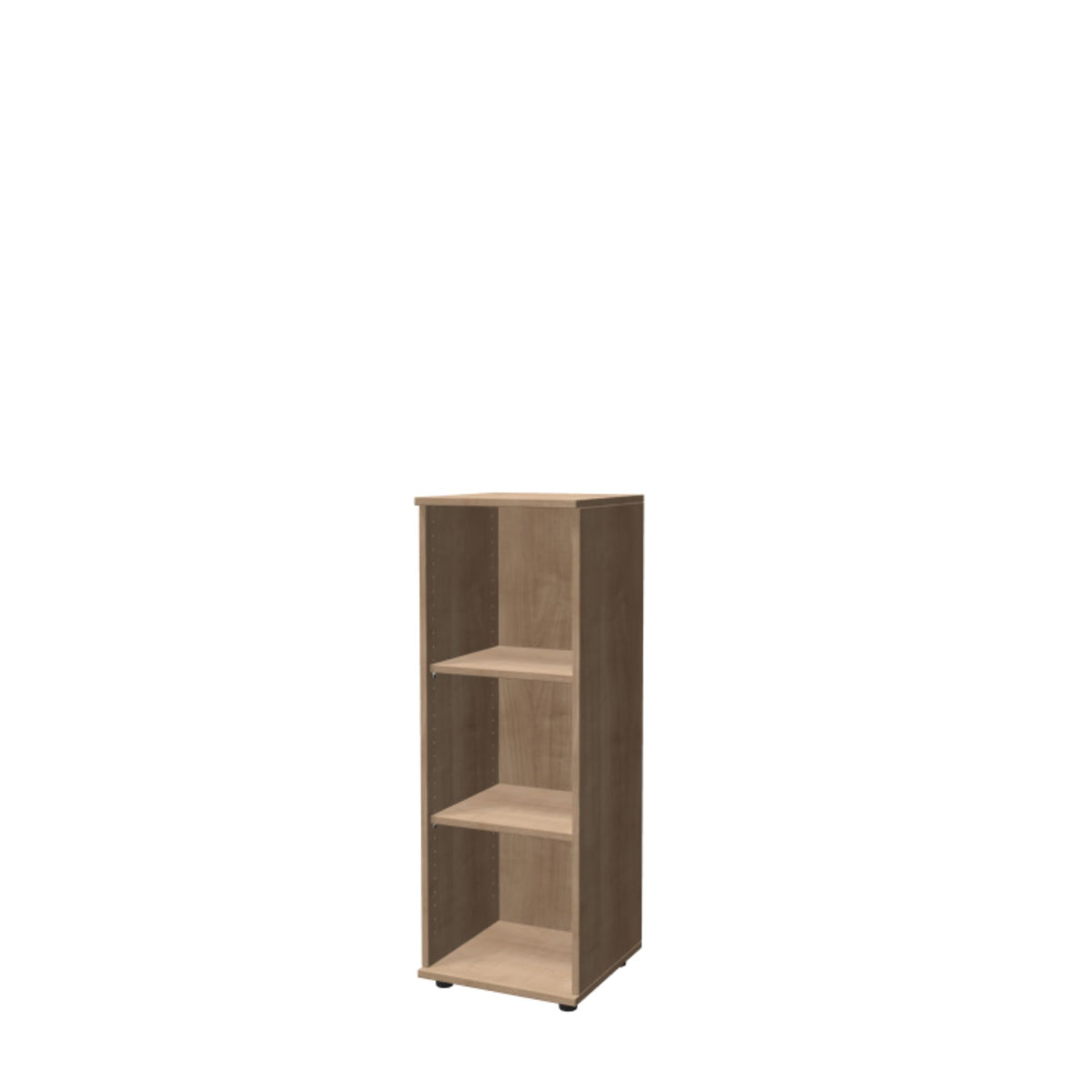 Biroja plaukts THEO, ar 3 atvērtiem plauktiem, 1100 x 400 x 375 mm – American Oak