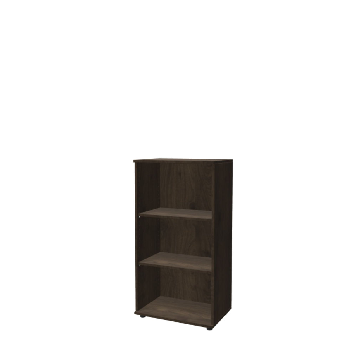 Biroja plaukts THEO, ar 3 atvērtiem plauktiem, 1100 x 600 x 375 mm – Riekstkoka