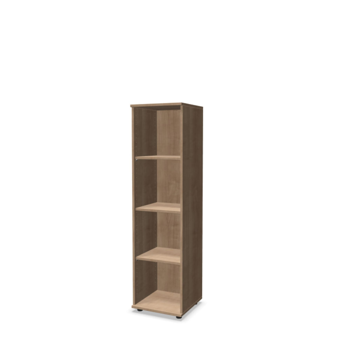 Biroja plaukts THEO, ar 4 atvērtiem plauktiem, 1450 x 400 x 375 mm – American Oak