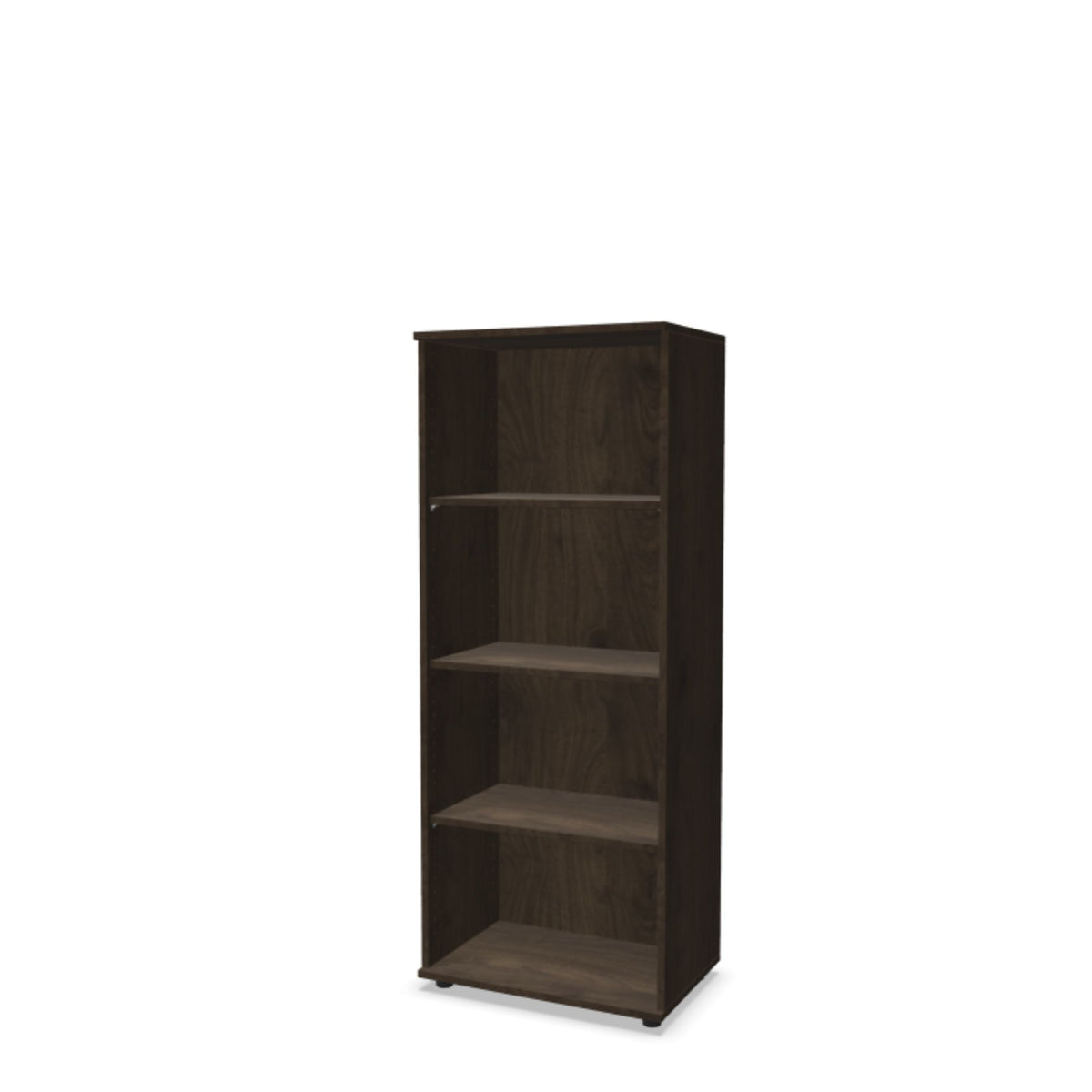 Biroja plaukts THEO, ar 4 atvērtiem plauktiem, 1450 x 600 x 375 mm – Riekstkoka