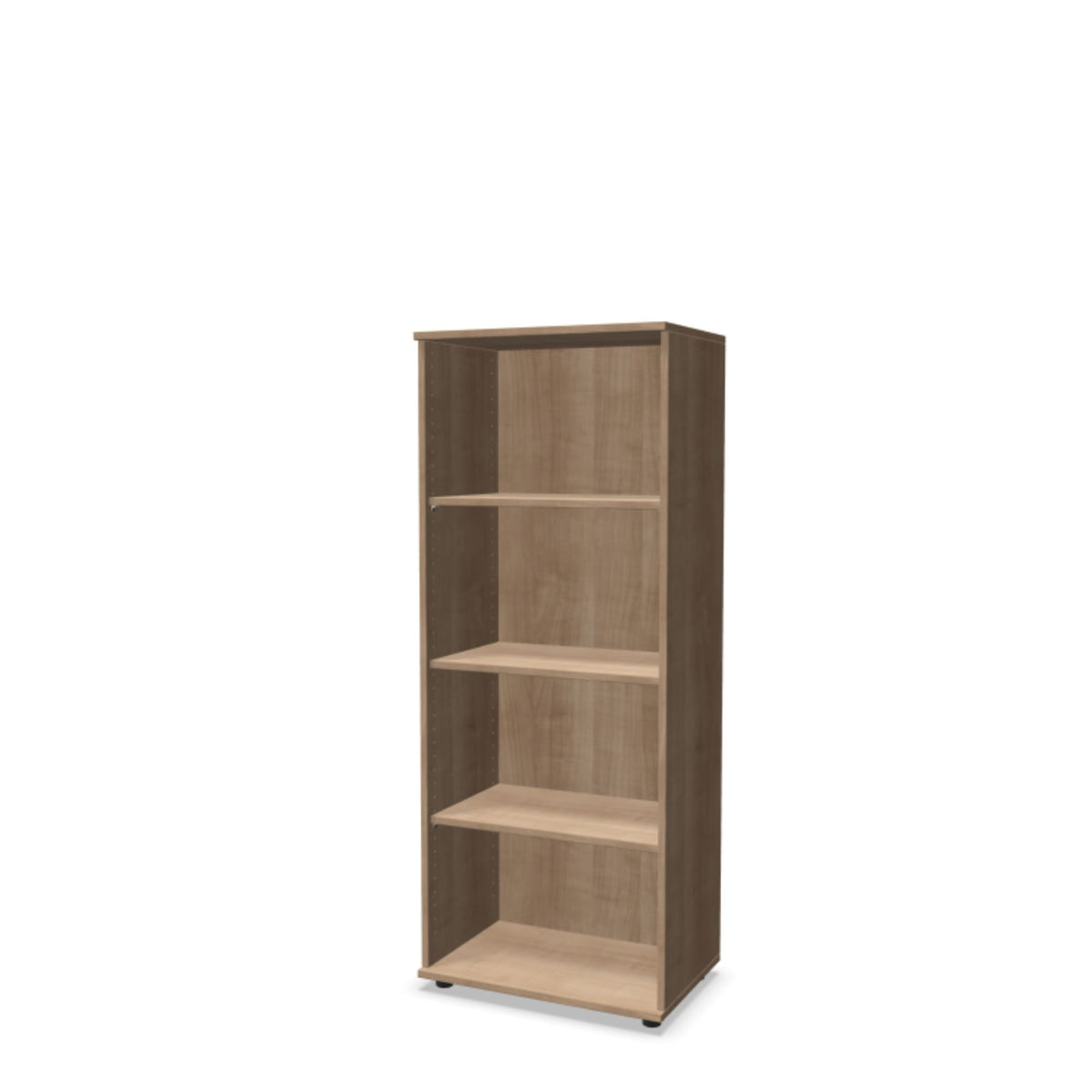 Biroja plaukts THEO, ar 4 atvērtiem plauktiem, 1450 x 600 x 375 mm – American Oak