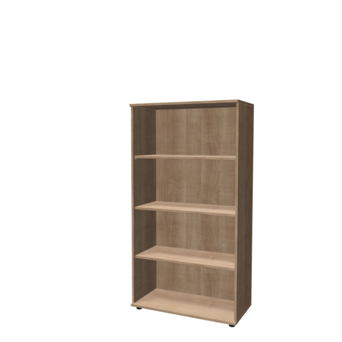 Biroja plaukts THEO, ar 4 atvērtiem plauktiem, 1450 x 800 x 375 mm – American Oak