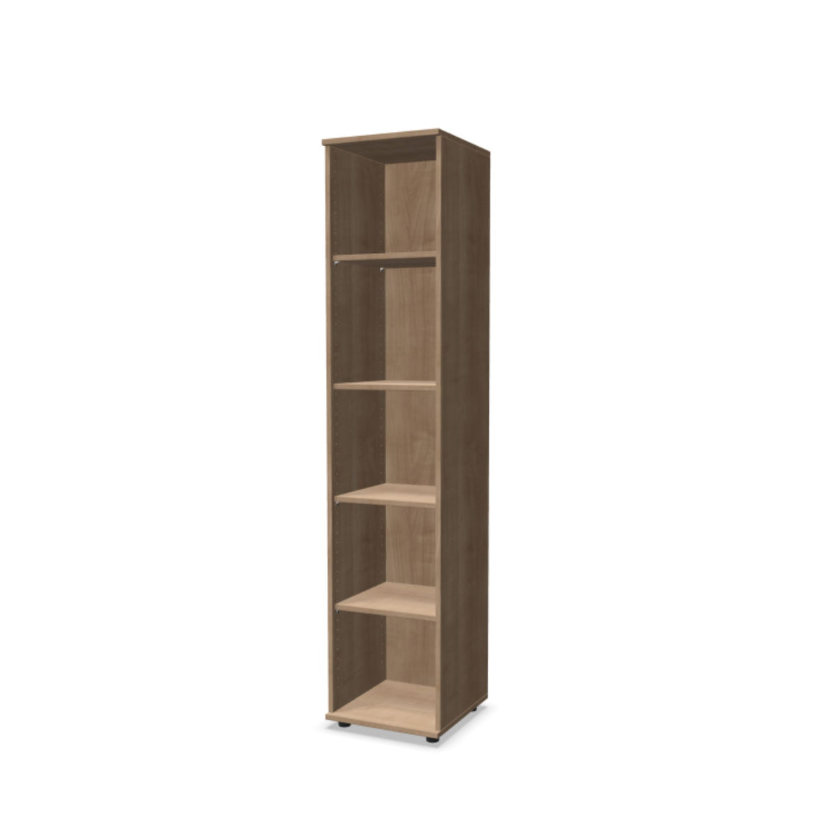 Biroja plaukts THEO, ar 5 atvērtiem plauktiem, 1800 x 400 x 375 mm – American Oak