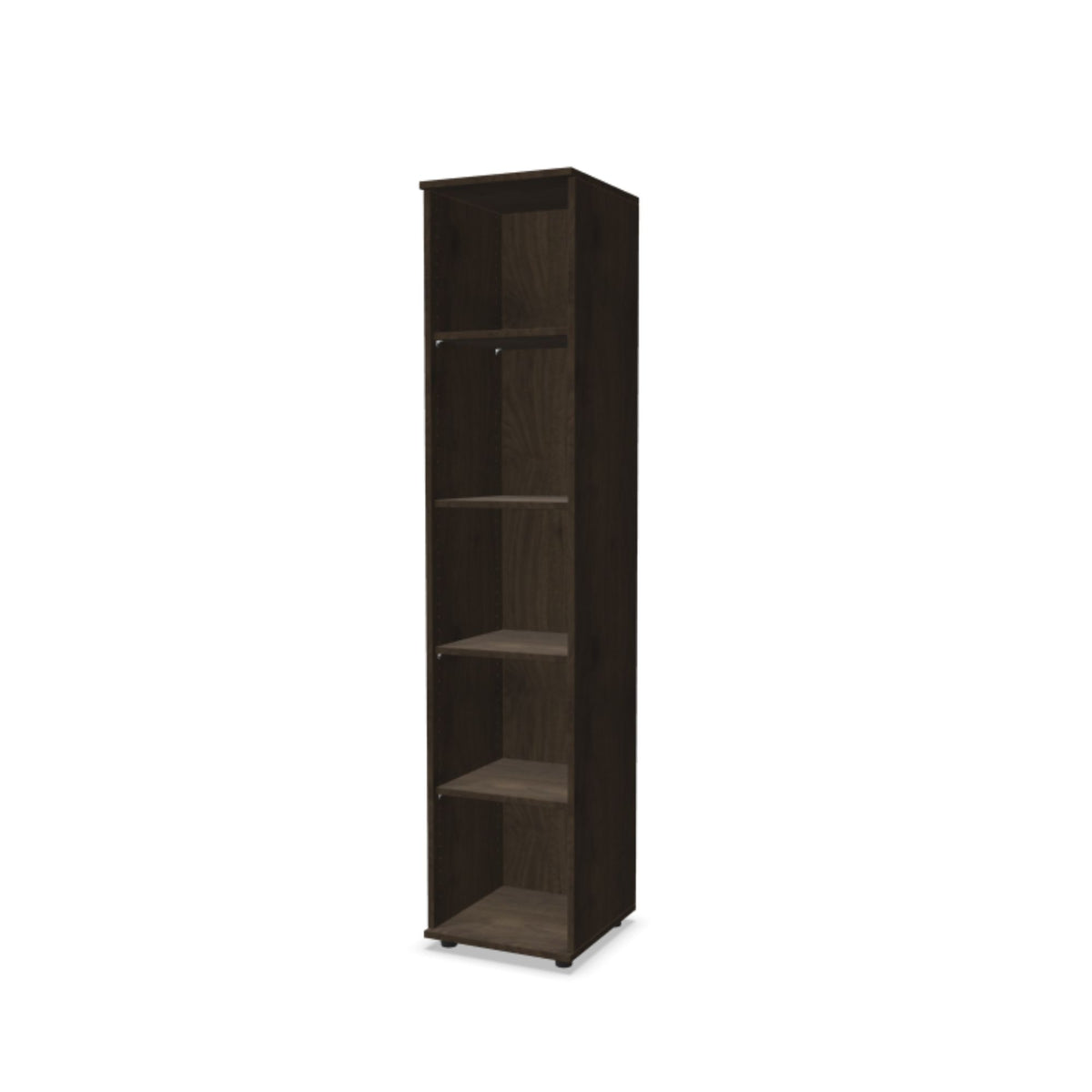 Biroja plaukts THEO, ar 5 atvērtiem plauktiem, 1800 x 400 x 375 mm – Riekstkoka