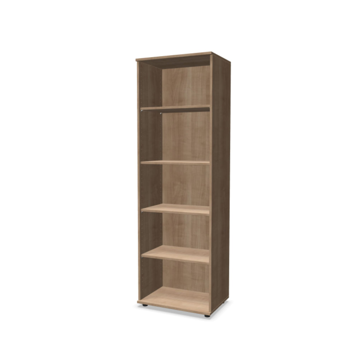 Biroja plaukts THEO, ar 5 atvērtiem plauktiem, 1800 x 600 x 375 mm – American Oak