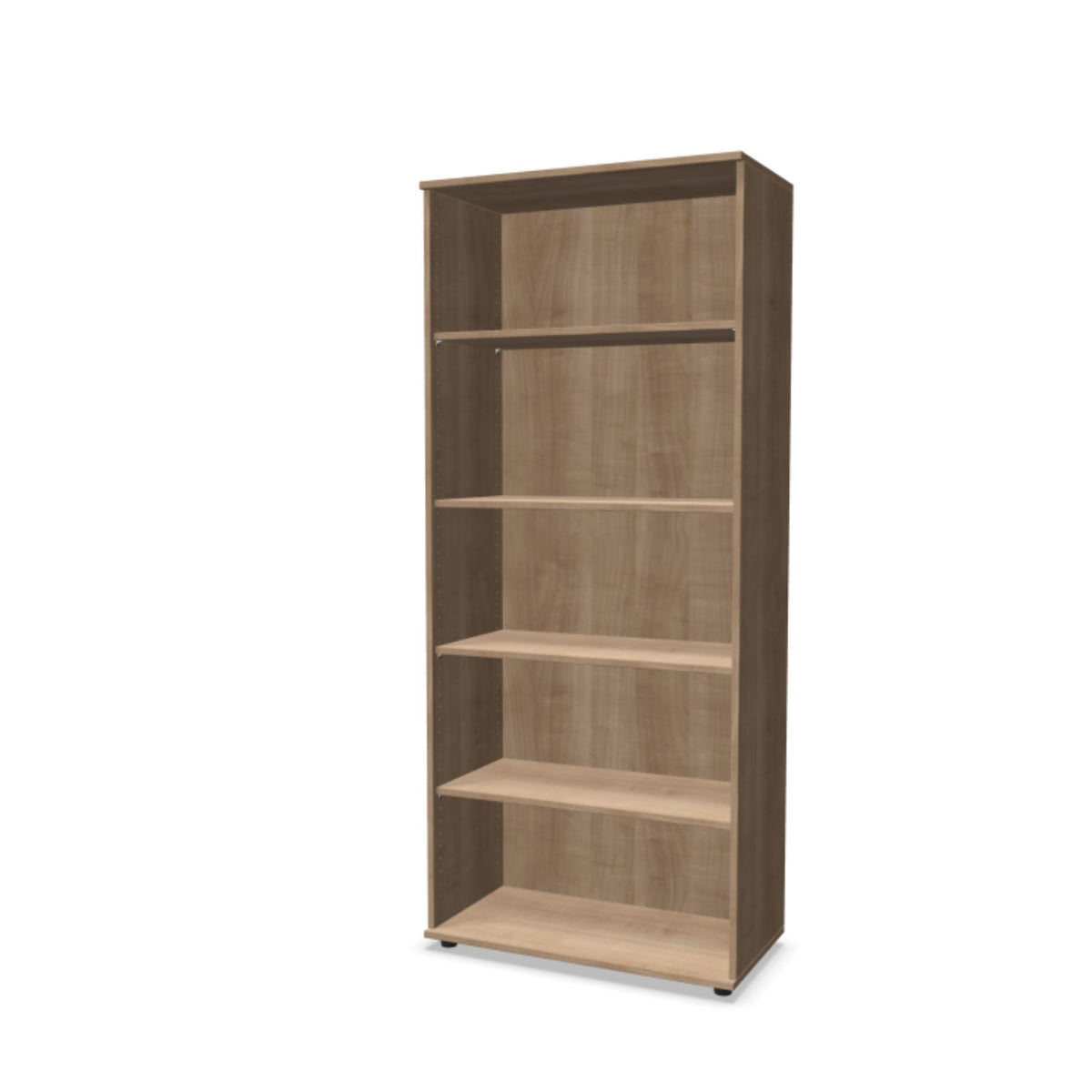 Biroja plaukts THEO, ar 5 atvērtiem plauktiem, 1800 x 800 x 375 mm – American Oak