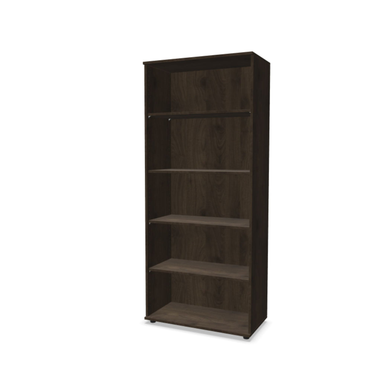 Biroja plaukts THEO, ar 5 atvērtiem plauktiem, 1800 x 800 x 375 mm – Riekstkoka