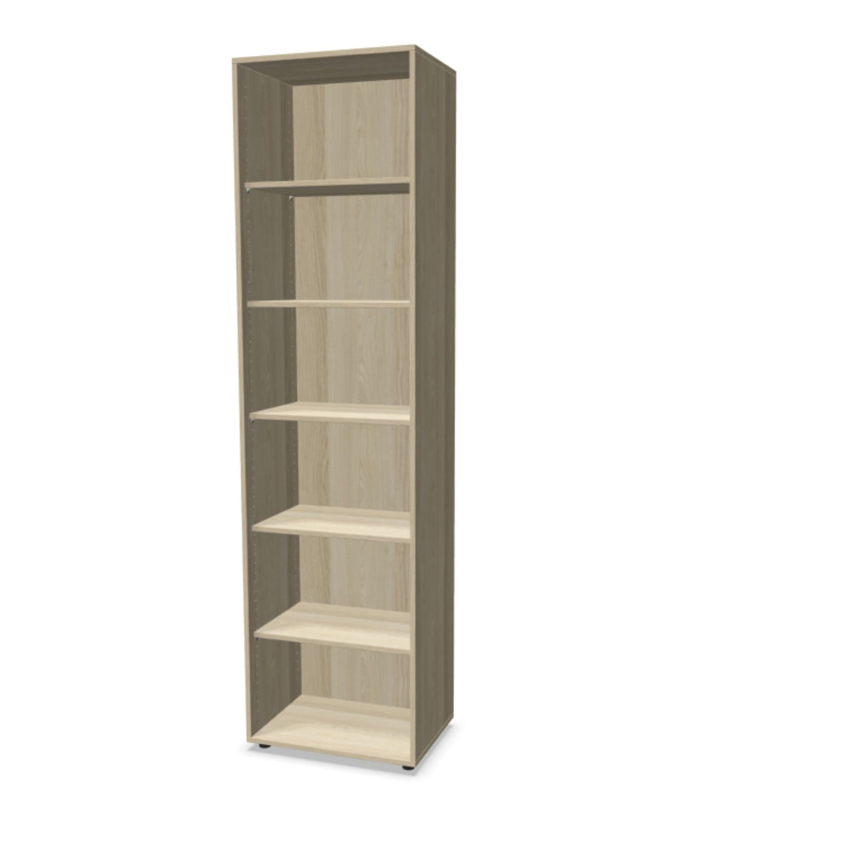 Biroja plaukts THEO, ar 6 atvērtiem plauktiem, 2150 x 600 x 375 mm – Nabucco