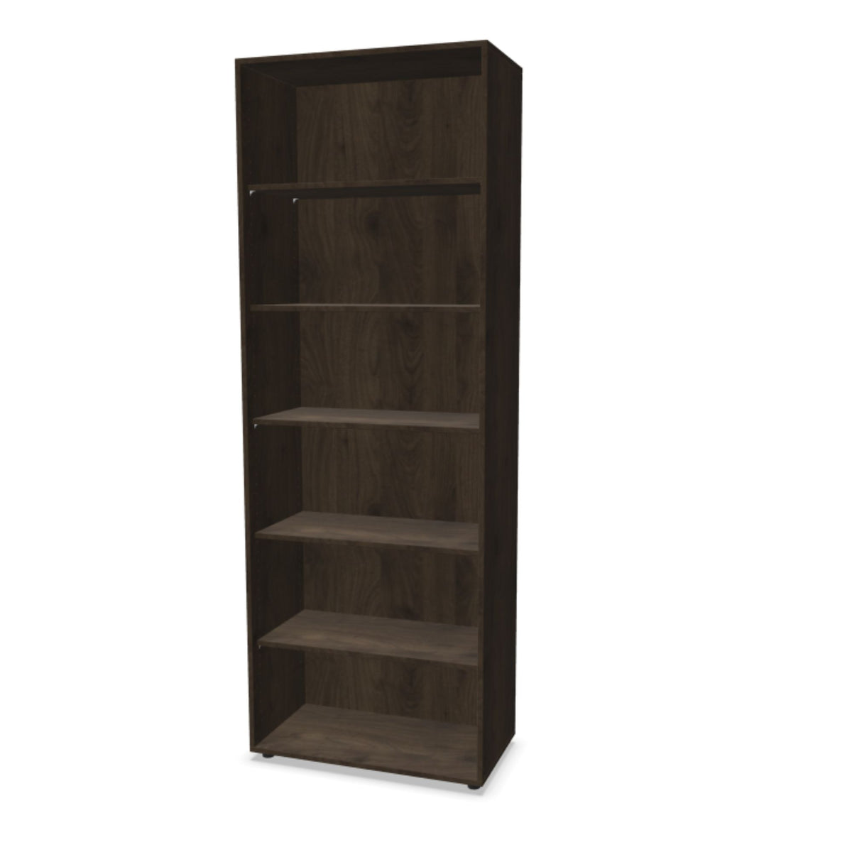 Biroja plaukts THEO, ar 6 atvērtiem plauktiem, 2150 x 800 x 375 mm – Riekstkoka