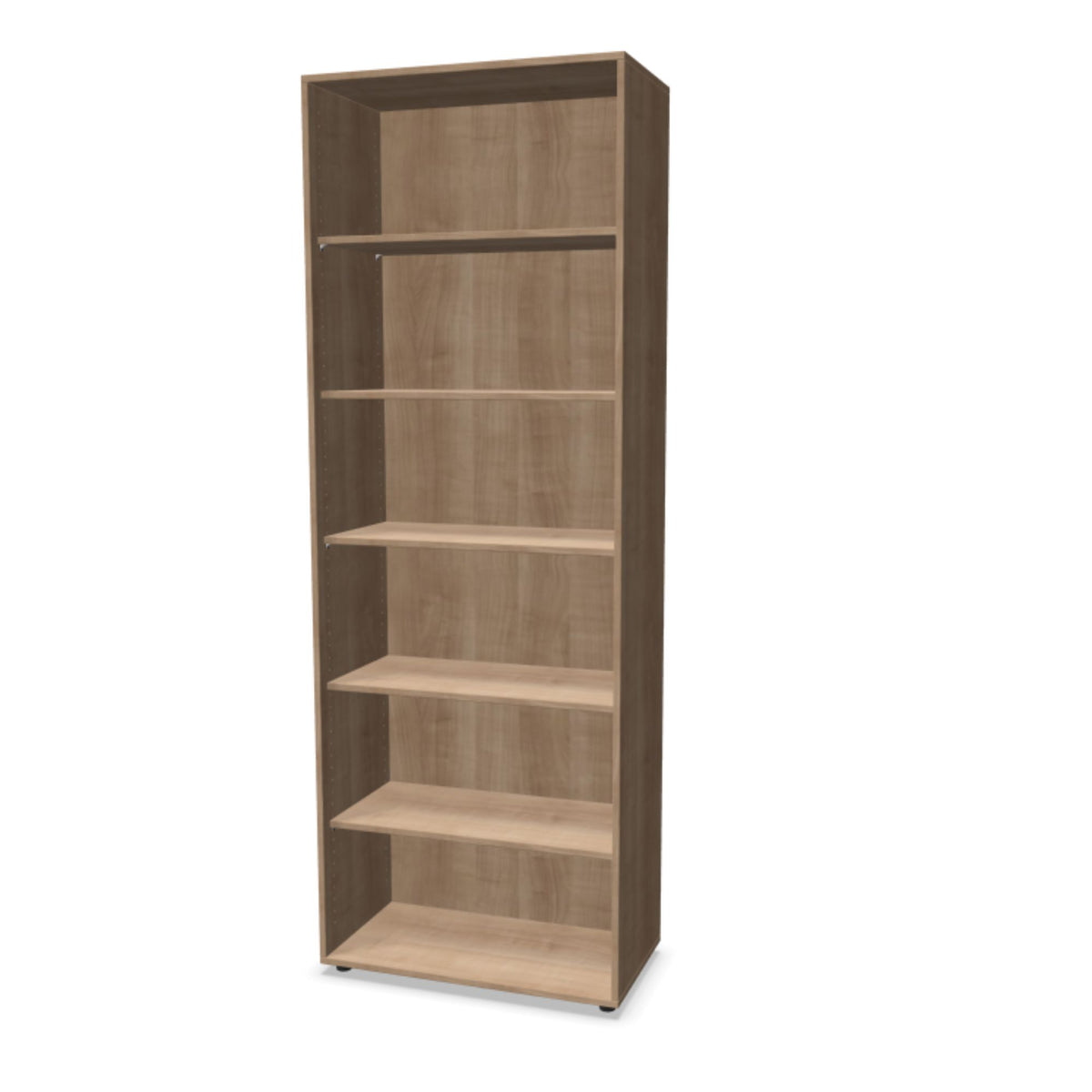 Biroja plaukts THEO, ar 6 atvērtiem plauktiem, 2150 x 800 x 375 mm – American Oak