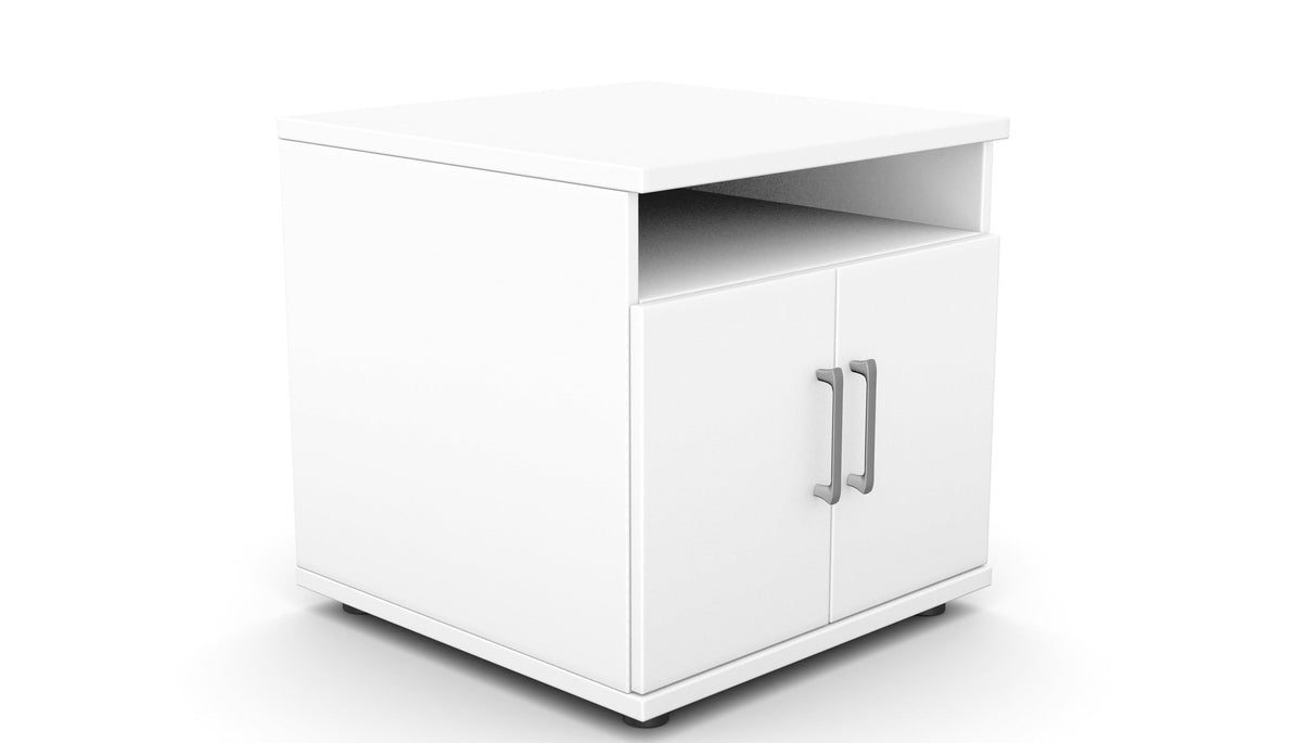 Biroja printera plaukts THEO, 600 x 600 x 600 mm – Balta
