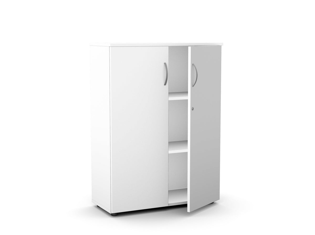 Biroja skapis Flexx, 1190 x 800 x 355 mm – Balta / Plastmasas kājiņas