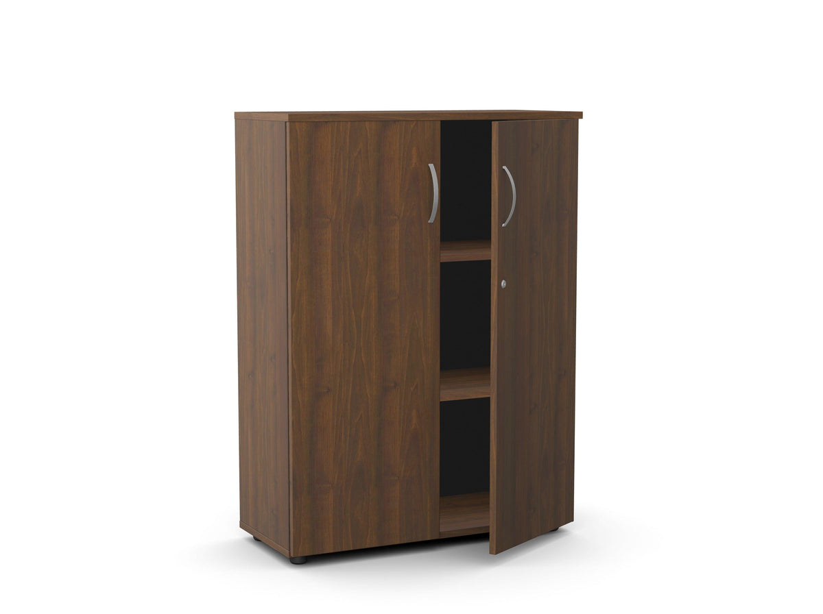 Biroja skapis Flexx, 1190 x 800 x 355 mm – Riekstkoka / Plastmasas kājiņas