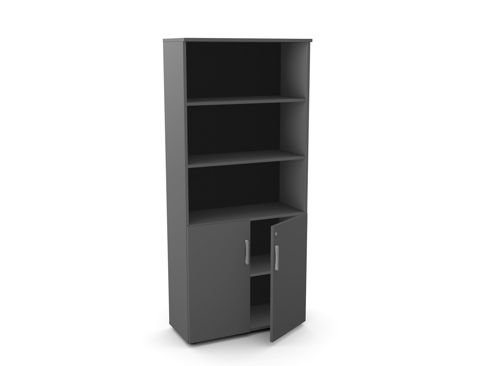 Biroja skapis Flexx, ar 3 atvērtiem plauktiem, 1800 x 800 x 355 mm-Ergostock