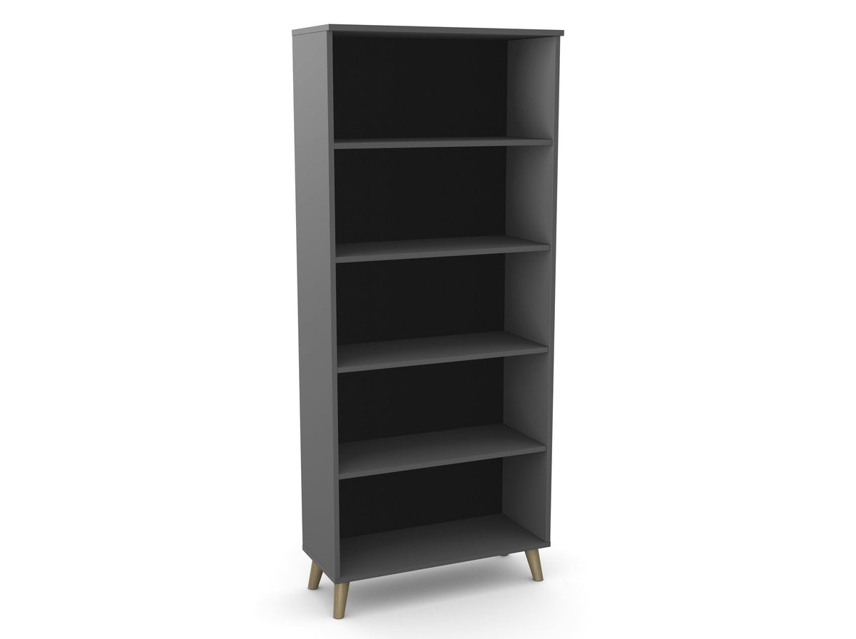 Biroja skapis Flexx, ar 5 atvērtiem plauktiem, 1800 x 800 x 355 mm