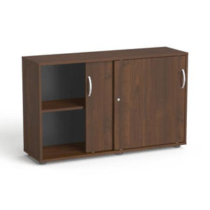 Biroja skapis Flexx, ar bīdāmām durvīm un 2 plauktiem, 742 x 1200 x 355 mm - Ergostock.lv