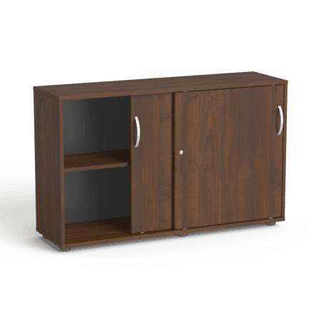 Biroja skapis Flexx, ar bīdāmām durvīm un 2 plauktiem, 742 x 1200 x 355 mm - Ergostock.lv