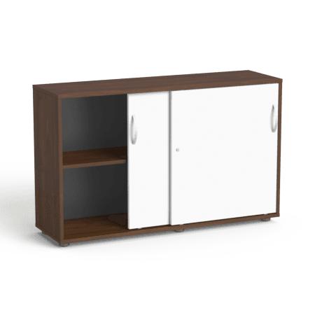 Biroja skapis Flexx, ar bīdāmām durvīm un 2 plauktiem, 742 x 1200 x 355 mm - Ergostock.lv