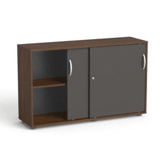 Biroja skapis Flexx, ar bīdāmām durvīm un 2 plauktiem, 742 x 1200 x 355 mm - Ergostock.lv