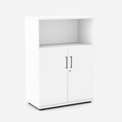 Biroja skapis NUWO, 3 plaukti, ar durvīm, 1140x800x420 mm, konfigurējams - Ergostock.lv