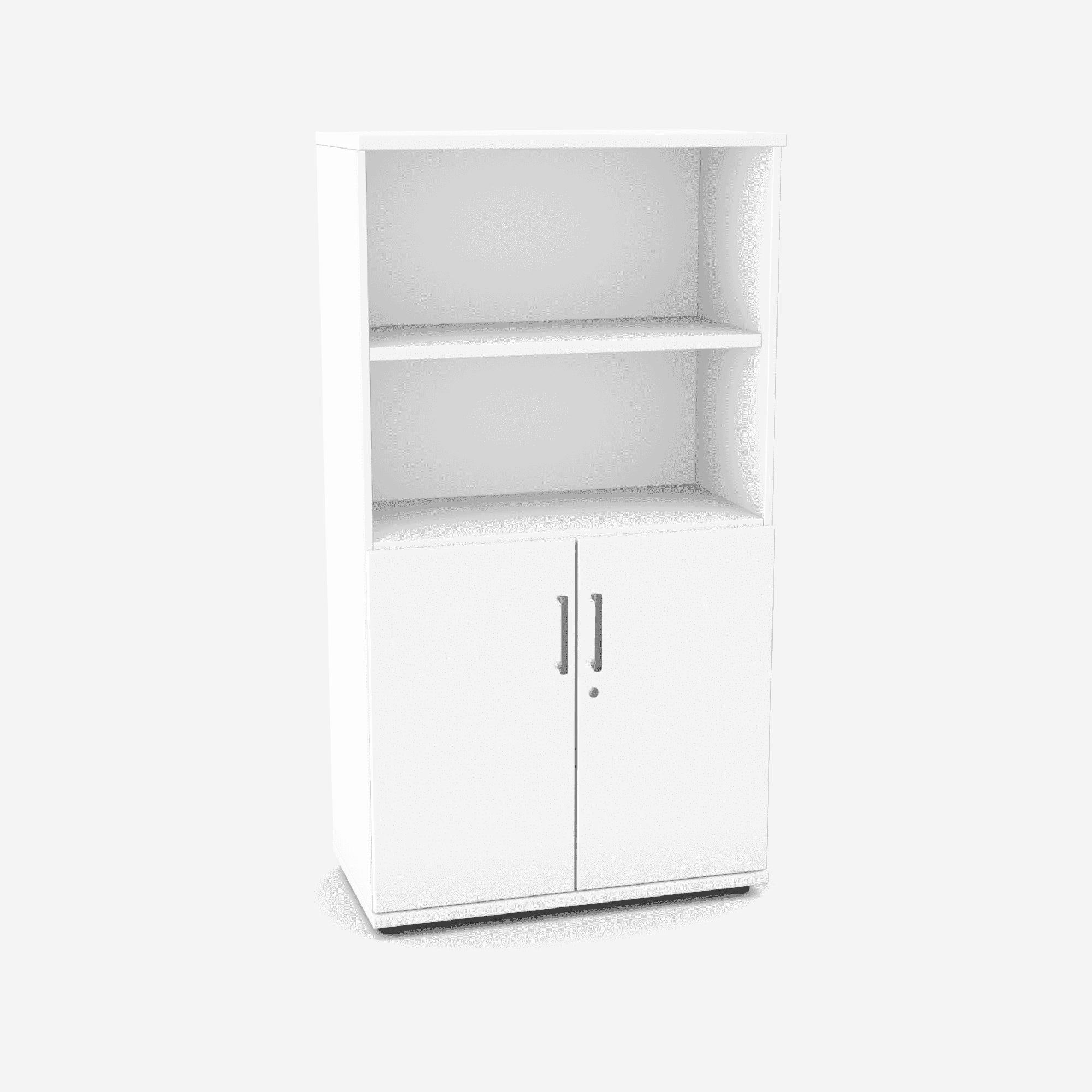 Biroja skapis NUWO, 4 plaukti, ar durvīm, 1500x800x420 mm, konfigurējams - Ergostock.lv