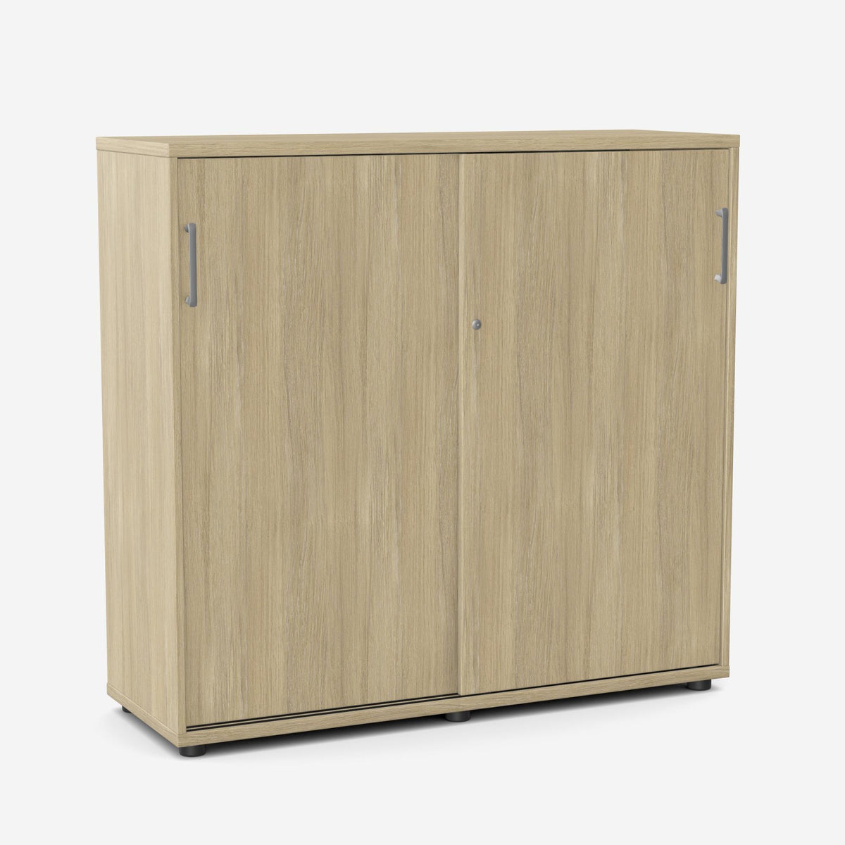 Biroja skapis NUWO ar bīdāmām durvīm, 3 plaukti, 1140x1200x420 mm, konfigurējams - Ergostock.lv