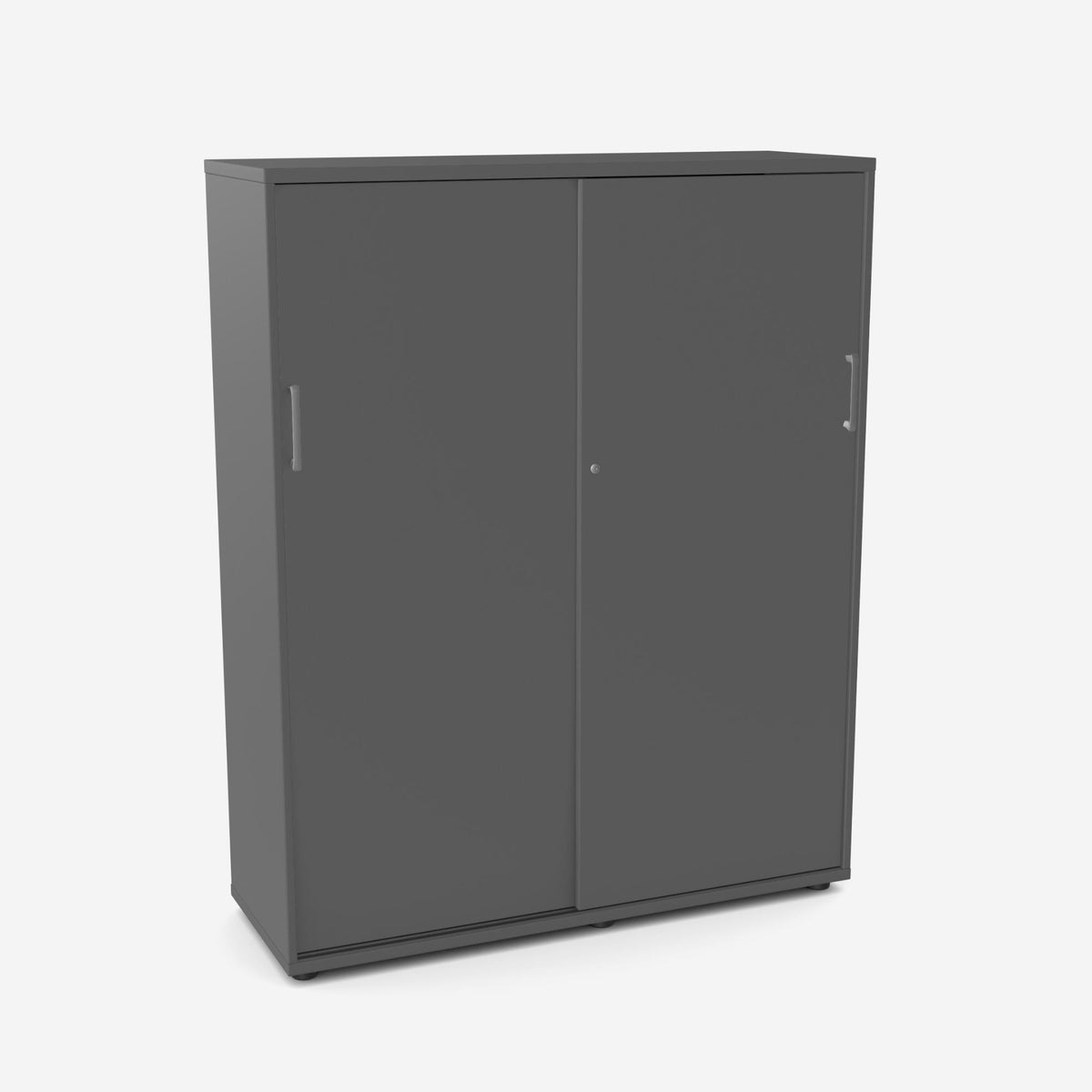 Biroja skapis NUWO ar bīdāmām durvīm, 4 plaukti, 1500x1200x420 mm, konfigurējams - Ergostock.lv