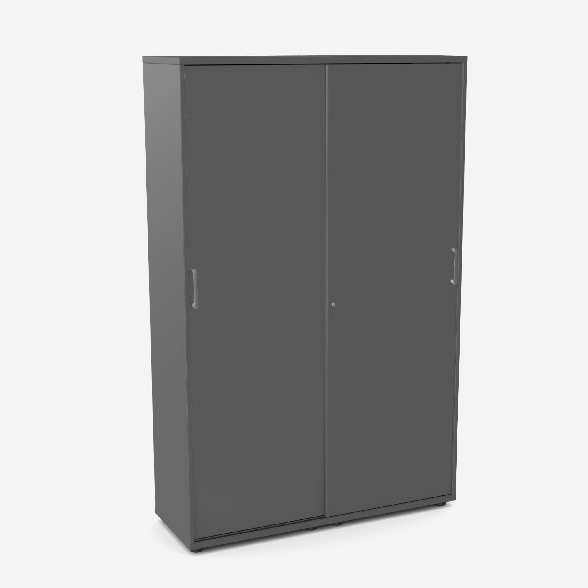 Biroja skapis NUWO ar bīdāmām durvīm, 5 plaukti, 1890x1200x420 mm, konfigurējams - Ergostock.lv