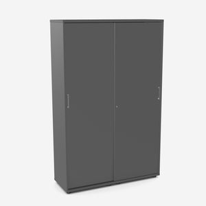 Biroja skapis NUWO ar bīdāmām durvīm, 5 plaukti, 1890x1200x420 mm, konfigurējams - Ergostock.lv