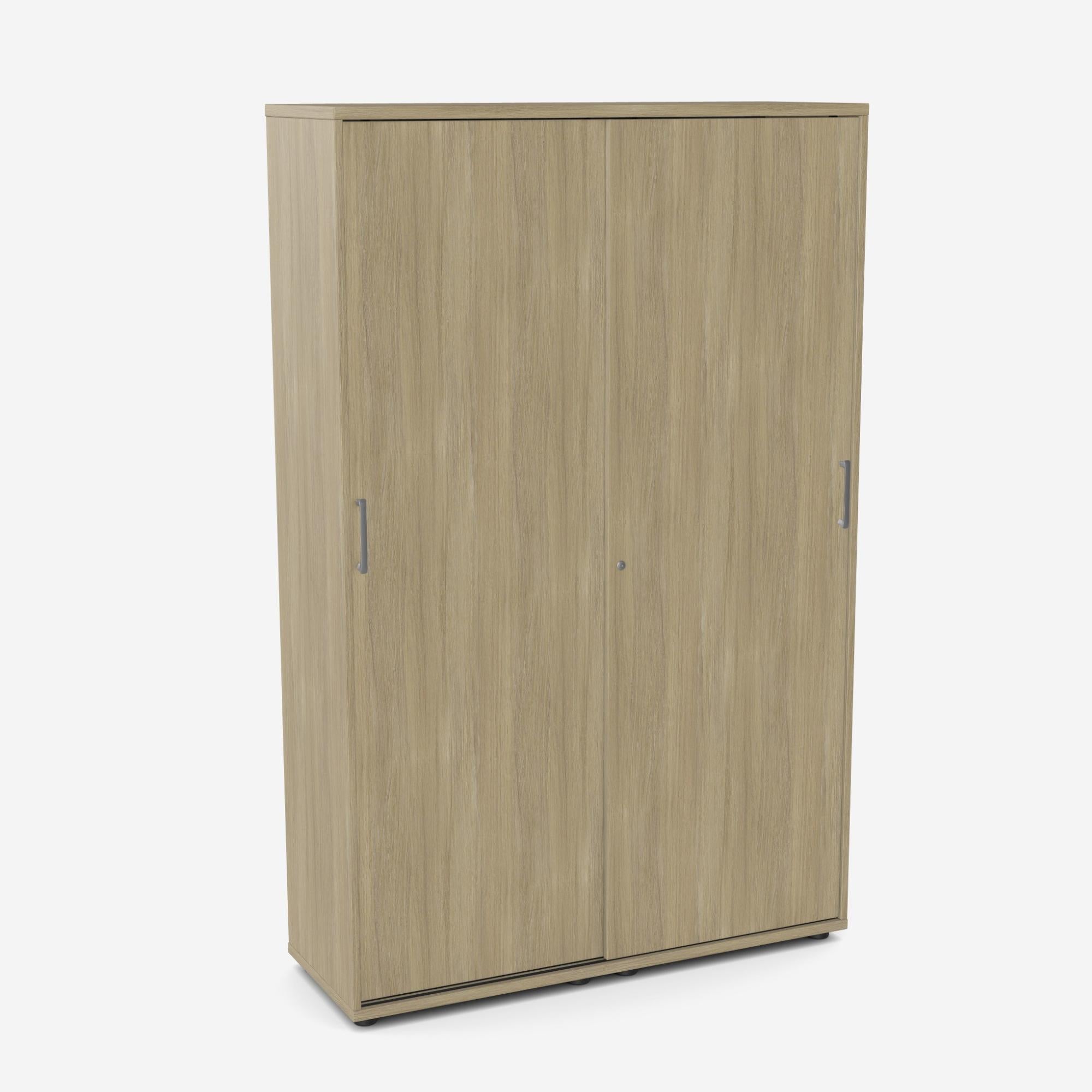 Biroja skapis NUWO ar bīdāmām durvīm, 5 plaukti, 1890x1200x420 mm, konfigurējams - Ergostock.lv