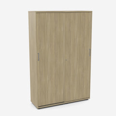 Biroja skapis NUWO ar bīdāmām durvīm, 5 plaukti, 1890x1200x420 mm, konfigurējams - Ergostock.lv